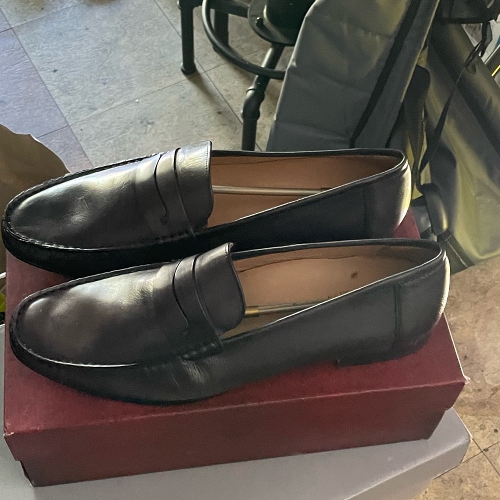 $395 New Mezlan Pauli black loafers size 13 D